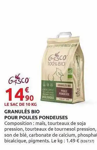 Rural Master Granulés Bio Pour Poules Pondeuses offre