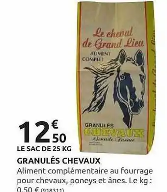 Rural Master Granulés Chevaux offre