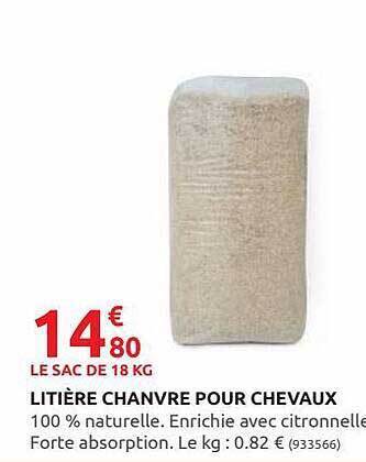 Rural Master Litière Chanvre Pour Chevaux offre