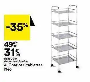 BUT Chariot 5 Tablettes Néo offre