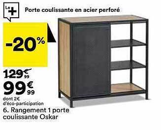 BUT Rangement 1 Porte Coulissante Oskar offre