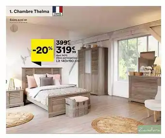 BUT Chambre Thelma : Lit 140 X 190 Cm Zandiara offre