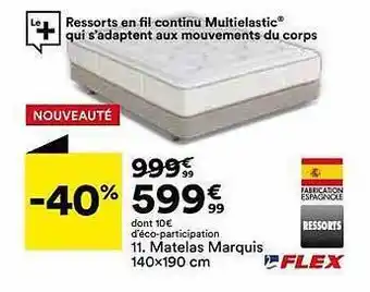 Matelas Marquis 140 X 190 Cm Flex