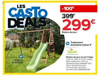 Castorama Station De Jeux En Pin Tulipe Soulet offre