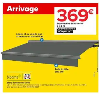 Castorama Store Banne Semi-coffre Blooma offre