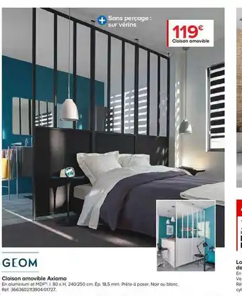 Castorama Cloison Amovible Axioma Geom offre