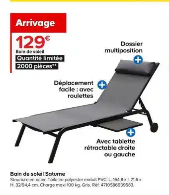 Castorama Bain De Soleil Saturne offre