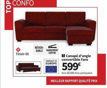 Conforama Canapé D'angle Convertible Faro offre