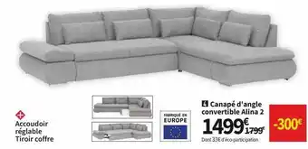 Conforama Canapé D'angle Convertible Alina 2 offre
