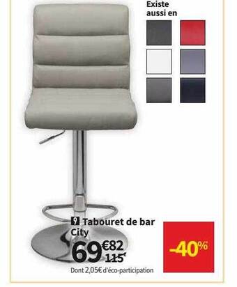 Conforama Tabouret De Bar City offre