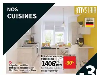 Conforama Cuisine Montana Béton Sable offre