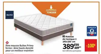 Conforama Matelas Air Tonique 2 Bultex 140 X 190 Cm offre