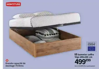 Conforama Sommier Coffre Vigo Nightitude 140 X 190 Cm offre