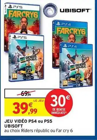 Intermarché Hyper Jeu Vidéo Ps4 Ou Ps5 Ubisoft offre