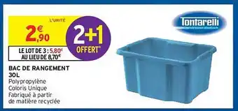 Intermarché Hyper Bac De Rangement 30l Tontarelli offre