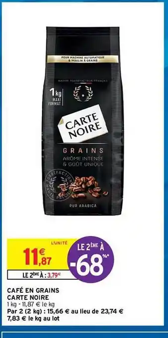Intermarché Hyper Café En Grains Carte Noire offre
