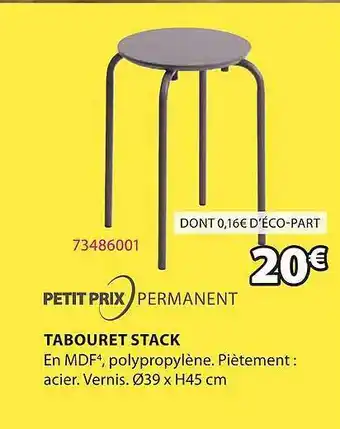 JYSK Tabouret Stack offre