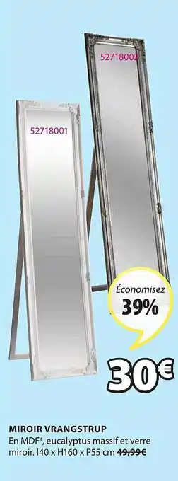 JYSK Miroir Vrangstrup offre