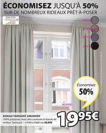 JYSK Rideau Tamisant Amungen offre
