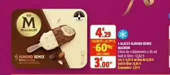 Coccinelle Express 4 Glaces Almond Remix Magnum offre