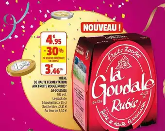 Coccinelle Supermarché Bière De Haute Fermentation Aux Fruits Rouge Rubis La Goudale offre