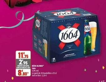 Coccinelle Supermarché Bière Blonde 1664 offre