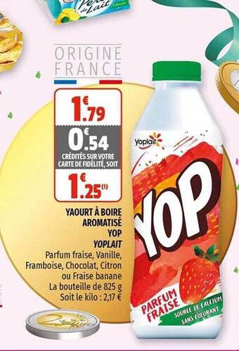 Coccinelle Supermarché Yaourt à Boire Aromatisé Yop Yoplait offre