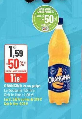G20 Orangina Et Sa Pulpe offre