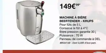 Costco Machine à Bière Beertender-krups offre