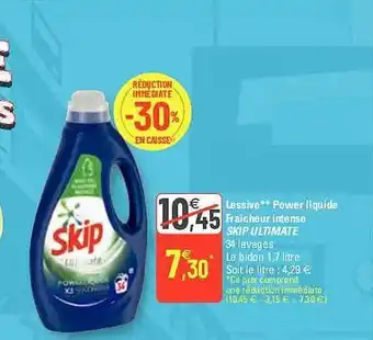 G20 Lessive Power Liquide Fraîcheur Intense Skip Ultimate offre