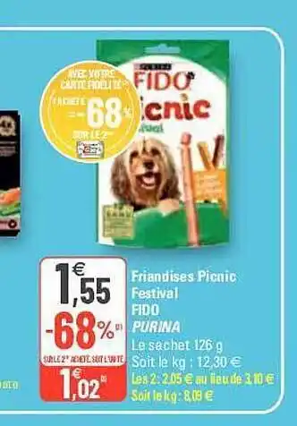 G20 Friandises Picnic Festival Fido Purina offre