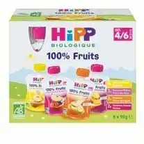 Auchan GOURDES AUX FRUITS MULTIPACK offre