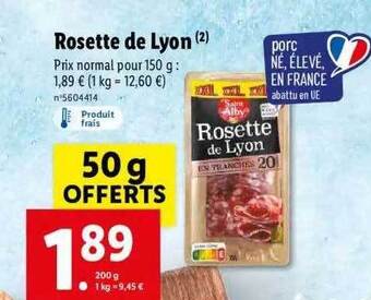 Lidl Rosette De Lyon offre