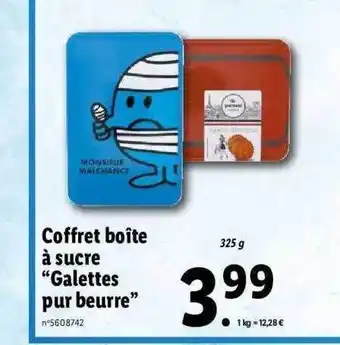Lidl Coffret Boîte à Sucre offre