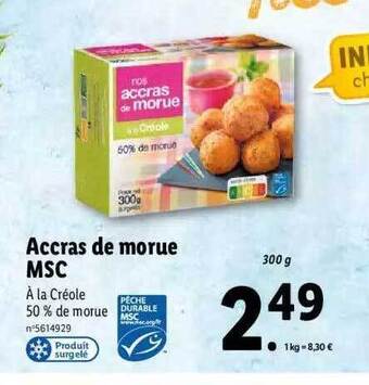 Lidl Accras De Morue Msc offre
