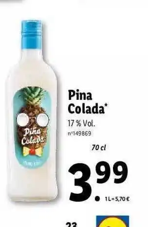 Lidl Pina Colada offre