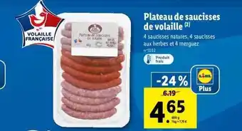 Lidl Plateau De Saucisses De Volaille offre