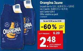 Lidl Orangina Jaune offre