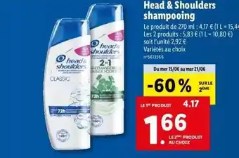 Lidl Head & Shoulders Shampooing offre