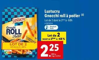 Lidl Lustucru Gnocchi Roll à Poêler offre