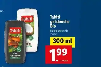 Lidl Tahiti Gel Douche Bio offre