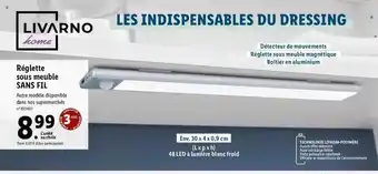 Lidl Réglette Sous Meuble Sans Fil Livarno Home offre