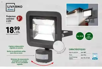 Lidl Projecteur Extérieur à Led Livarno Home offre