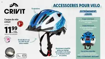 Lidl Casque De Vélo Enfant Crivit offre