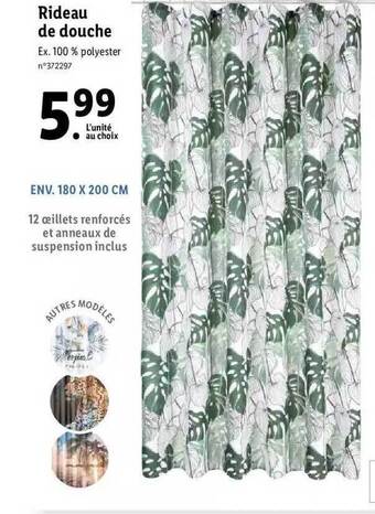 Lidl Rideau De Douche offre