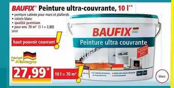 Norma Peinture Ultra-couvrante, 10 L Baufix offre