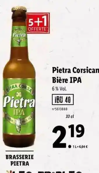 Lidl Pietra Corsicana Bière Ipa offre