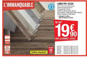 Brico Dépôt Lames Pvc «eliza» offre
