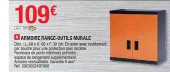 Brico Dépôt Armoire Range-outils Murale offre