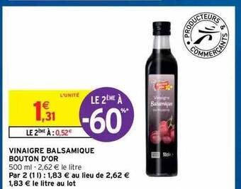 Intermarché Hyper Vinaigre Balsamique Bouton D'or offre